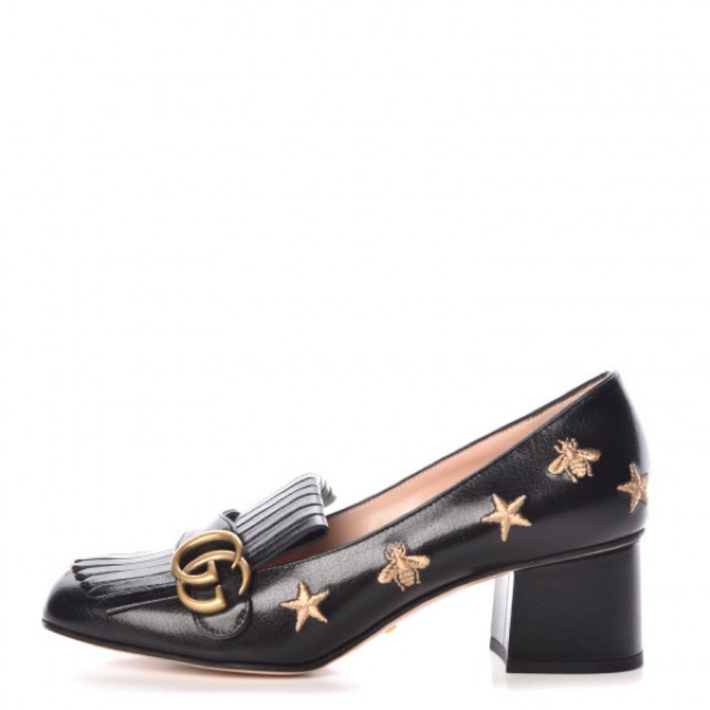Gucci Marmont Star and Bee loafers